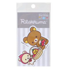 Japan San-X Vinyl Sticker - Rilakkuma & Friends / Strawberry