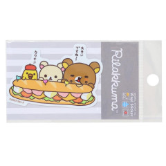 Japan San-X Vinyl Sticker - Rilakkuma & Friends / Travel French Sandwich