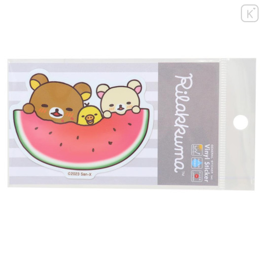 Japan San-X Vinyl Sticker - Rilakkuma & Friends / Watermelon - 1