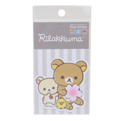 Japan San-X Vinyl Sticker - Rilakkuma & Friends / Sakura