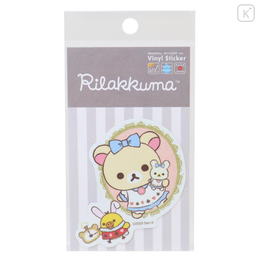 Japan San-X Vinyl Sticker - Korilakkuma & Kiiroitori / Wonderland - 1