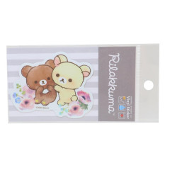 Japan San-X Vinyl Sticker - Korilakkuma & Chairoikoguma / Flower Tea Time A