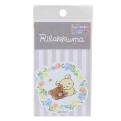 Japan San-X Vinyl Sticker - Korilakkuma & Chairoikoguma / Flower Tea Time B