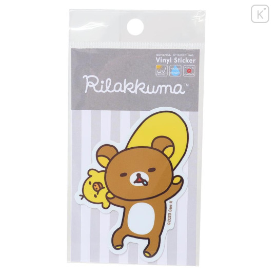 Japan San-X Vinyl Sticker - Rilakkuma & Kiiroitori / Deep Sleep - 1