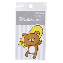 Japan San-X Vinyl Sticker - Rilakkuma & Kiiroitori / Deep Sleep