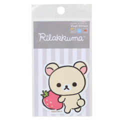 Japan San-X Vinyl Sticker - Korilakkuma / Strawberry A