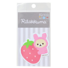 Japan San-X Vinyl Sticker - Korilakkuma / Strawberry B