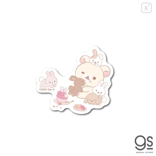 Japan San-X Vinyl Sticker - Rilakkuma / Korilakkuma and Rabbit Tea Time - 1