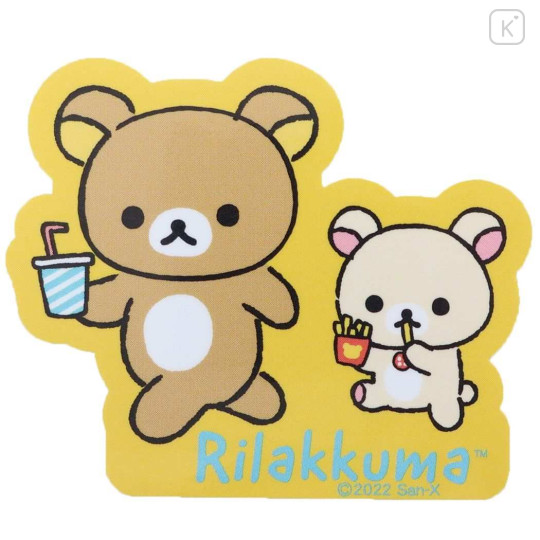 Japan San-X Vinyl Sticker - Rilakkuma & Korilakkuma / Fast Food A - 1