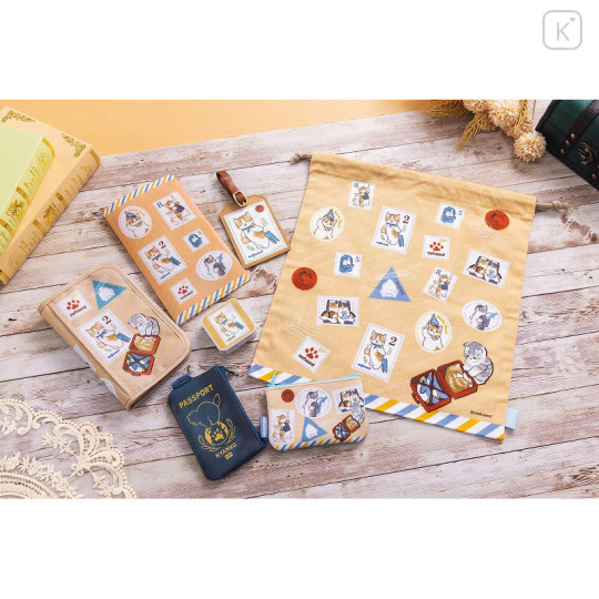 Japan Mofusand Passport Holder Multi Accessory Case - Cat : Travel Memory - 3