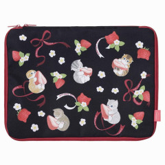 Japan Mofusand Compression Storage Bag (L) - Cat / Strawberry Black & Red