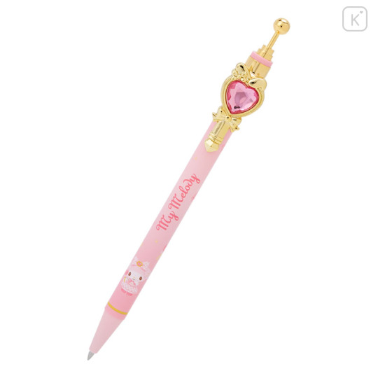 Japan Sanrio Original Ballpoint Pen With Stone - My Melody / Make You Love Me Even More - 1