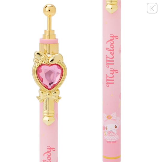 Japan Sanrio Original Ballpoint Pen With Stone - My Melody / Make You Love Me Even More - 3