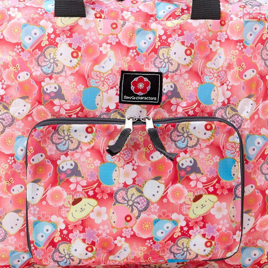 Japan Sanrio Folding Boston Bag - Red - 4