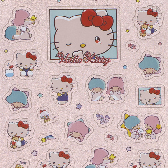 Japan Sanrio Silver Hologram Seal Sticker - Clingy Tears Red - 3