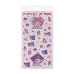 Japan Sanrio Silver Hologram Seal Sticker - Clingy Tears Pink