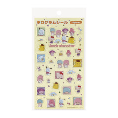 Japan Sanrio Silver Hologram Seal Sticker - Clingy Tears Yellow