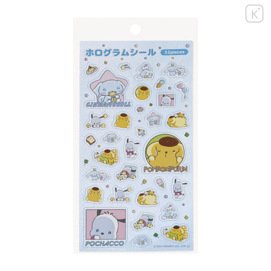 Japan Sanrio Silver Hologram Seal Sticker - Clingy Tears Blue - 1