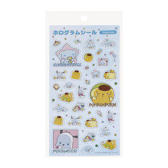 Japan Sanrio Silver Hologram Seal Sticker - Clingy Tears Blue