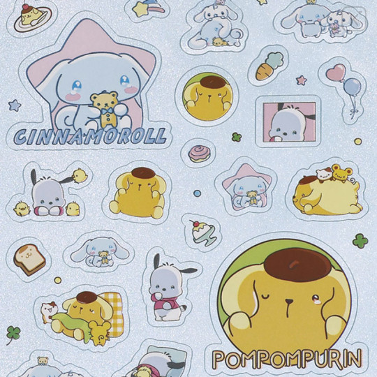 Japan Sanrio Silver Hologram Seal Sticker - Clingy Tears Blue - 3