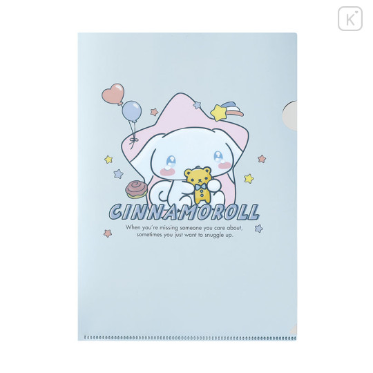 Japan Sanrio A4 Clear File - Cinnamoroll / Clingy Tears - 1