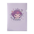 Japan Sanrio A4 Clear File - Kuromi / Clingy Tears - 1