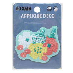 Japan Moomin Fluffy Embroidery Sticker Patch - Little My / Flower