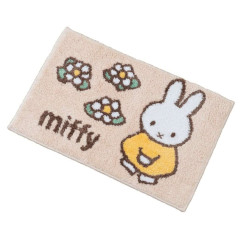 Japan Miffy Fluffy Mat - Miffy / Beige Flower