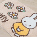 Japan Miffy Fluffy Mat - Miffy / Beige Flower - 3