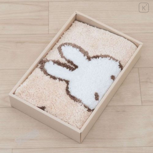 Japan Miffy Fluffy Mat - Miffy / Beige Flower - 4