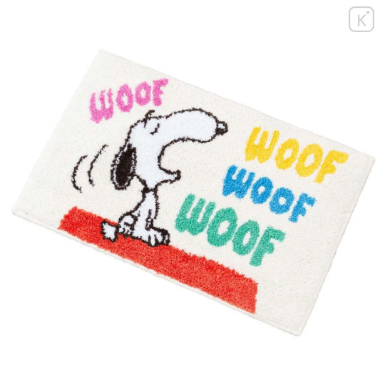 Japan Peanuts Fluffy Mat - Snoopy / Woof - 1