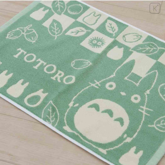 Japan Ghibli Jacquard Mat - My Neighbor Totoro / Green & White - 2