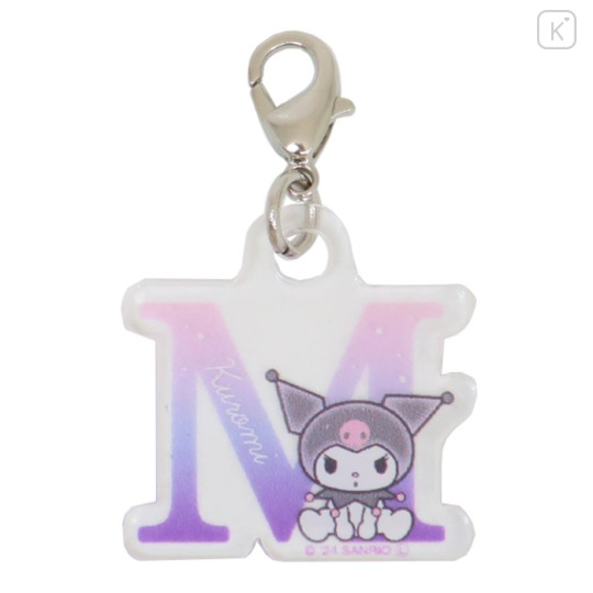 Japan Sanrio Alphabet Acrylic Keychain - Kuromi / M - 1