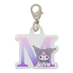 Japan Sanrio Alphabet Acrylic Keychain - Kuromi / M