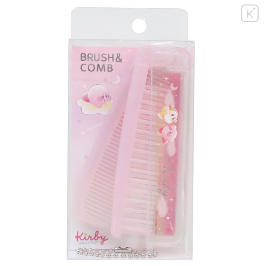 Japan Kirby Folding Compact Comb & Brush - Pupupu Starlight - 1