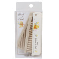 Japan Disney Folding Compact Comb & Brush - Pooh & Piglet - 1