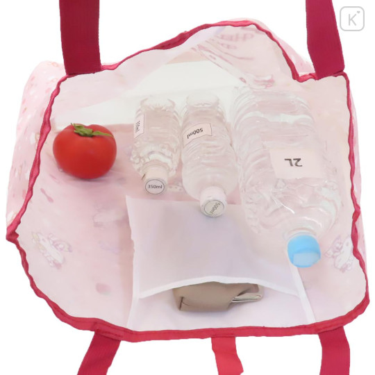 Japan Sanrio Eco Shopping Bag & Pouch - Hello Kitty & Hello Mimmy / Dolly Mix - 3