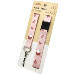 Japan Miffy Neck Strap - Miffy / Pink Cherry