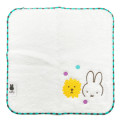 Japan Miffy Fliffy Embroidered Mini Towel Handkerchief - White & Green - 1