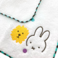 Japan Miffy Fliffy Embroidered Mini Towel Handkerchief - White & Green - 2