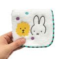 Japan Miffy Fliffy Embroidered Mini Towel Handkerchief - White & Green - 3