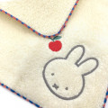 Japan Miffy Fliffy Embroidered Mini Towel Handkerchief - Cream Apple - 2