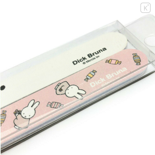 Japan Miffy Nail File Shiner Set of 2 - White & Pink - 2