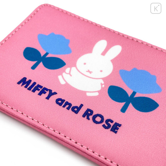 Japan Miffy Pass Case Card Holder & Reel - Rose / Pink - 3