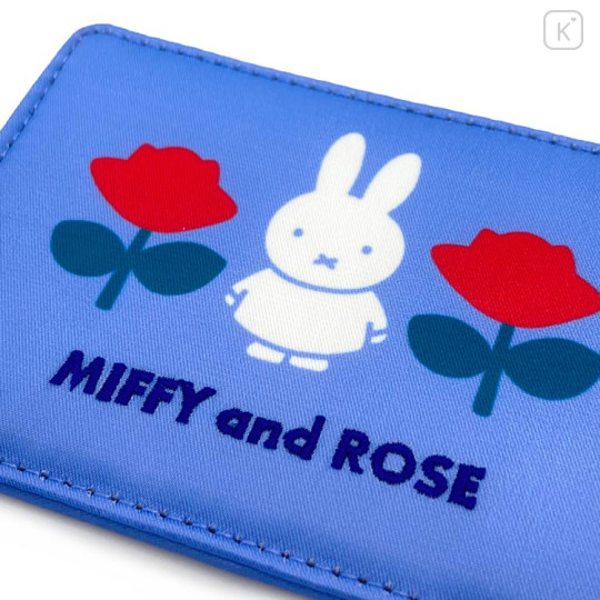 Japan Miffy Pass Case Card Holder & Reel - Rose / Puple B - 3