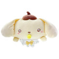 Japan Sanrio Fluffy Cushion - Pompompurin / Angel Baby - 1