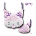 Japan Sanrio Face Pochette Should Bag - Kuromi / Angel Baby - 2