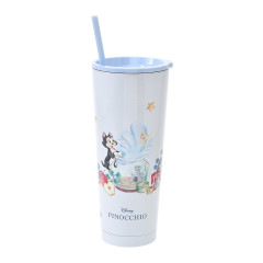 Japan Disney Store Stainless Steel Tumbler With Lid - Figaro & Cleo
