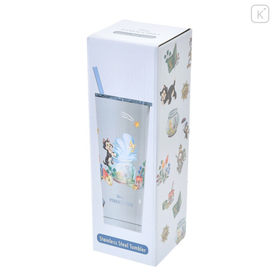 Japan Disney Store Stainless Steel Tumbler With Lid - Figaro & Cleo - 5