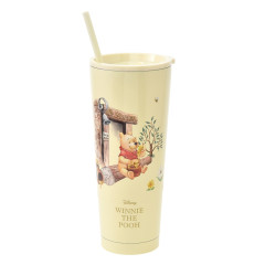 Japan Disney Store Stainless Steel Tumbler With Lid - Pooh In Forest